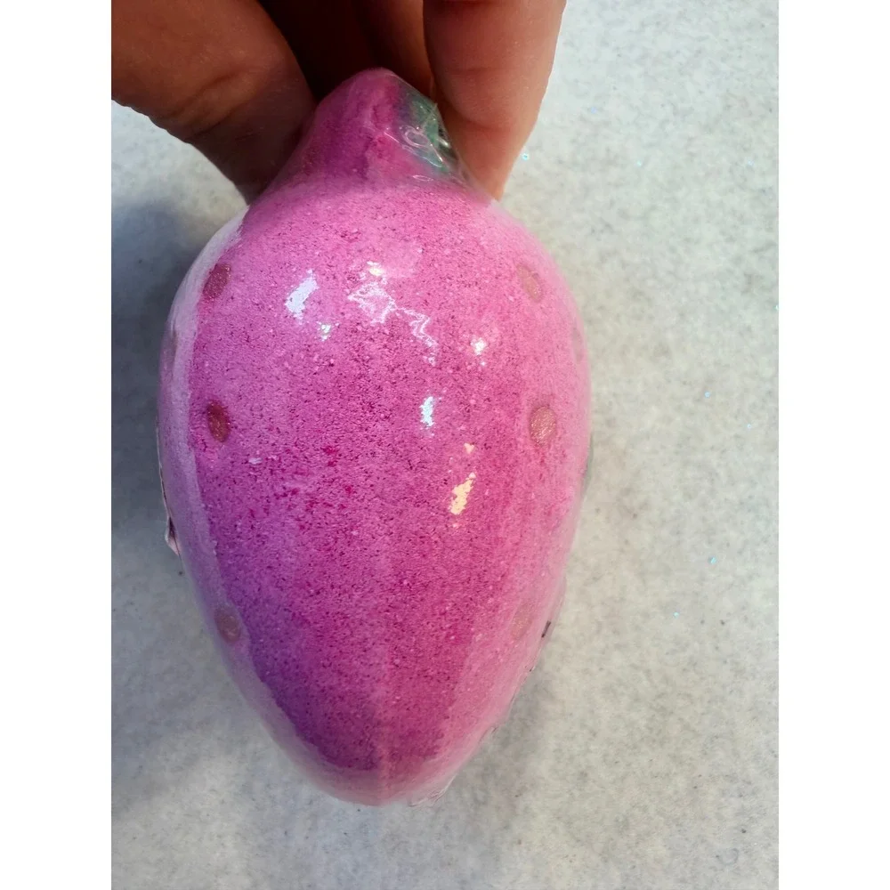 Ulta Beauty Collection Strawberry Bath Fizzer Set of 2 Pink Fruit Bath Bombs 5oz